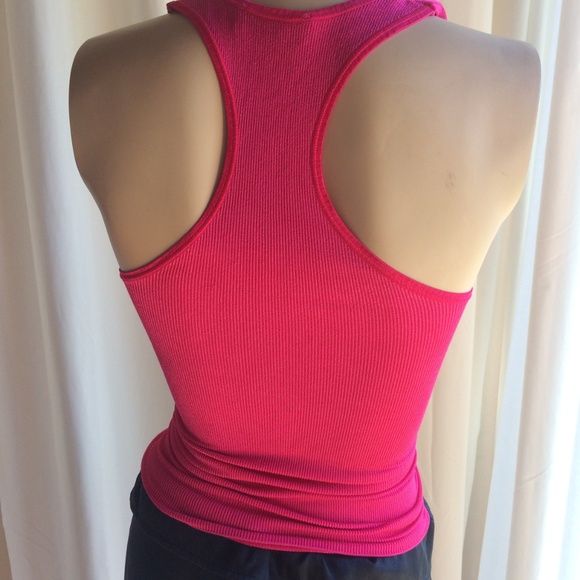 Hot Pink Ribbed Tank Top - Picture 2 of 3